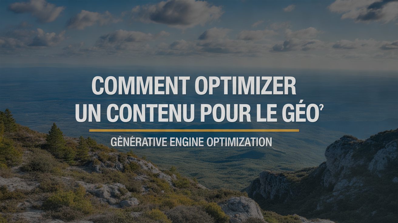 comment optimiser un contenu pour le geo